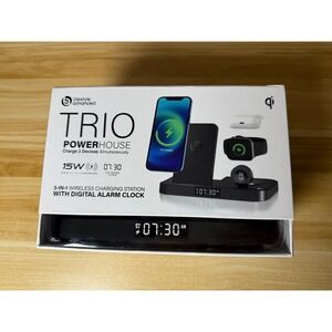 Lifestyle‎ Advanced Trio PowerHouse 3-in-1 Wireless Charging Station Clock
